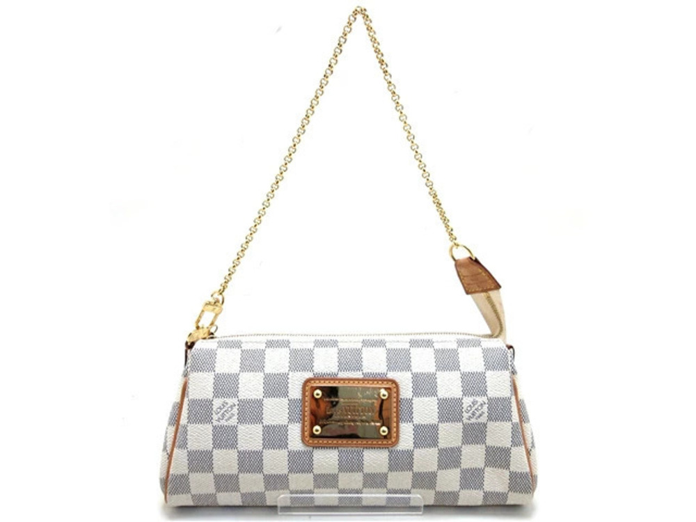 LOUIS VUITTON Shoulder Bag Damier Azur White Eva